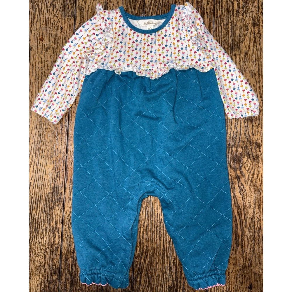 6-12 months Heartstrings Print Quilted Romper Matilda Jane baby